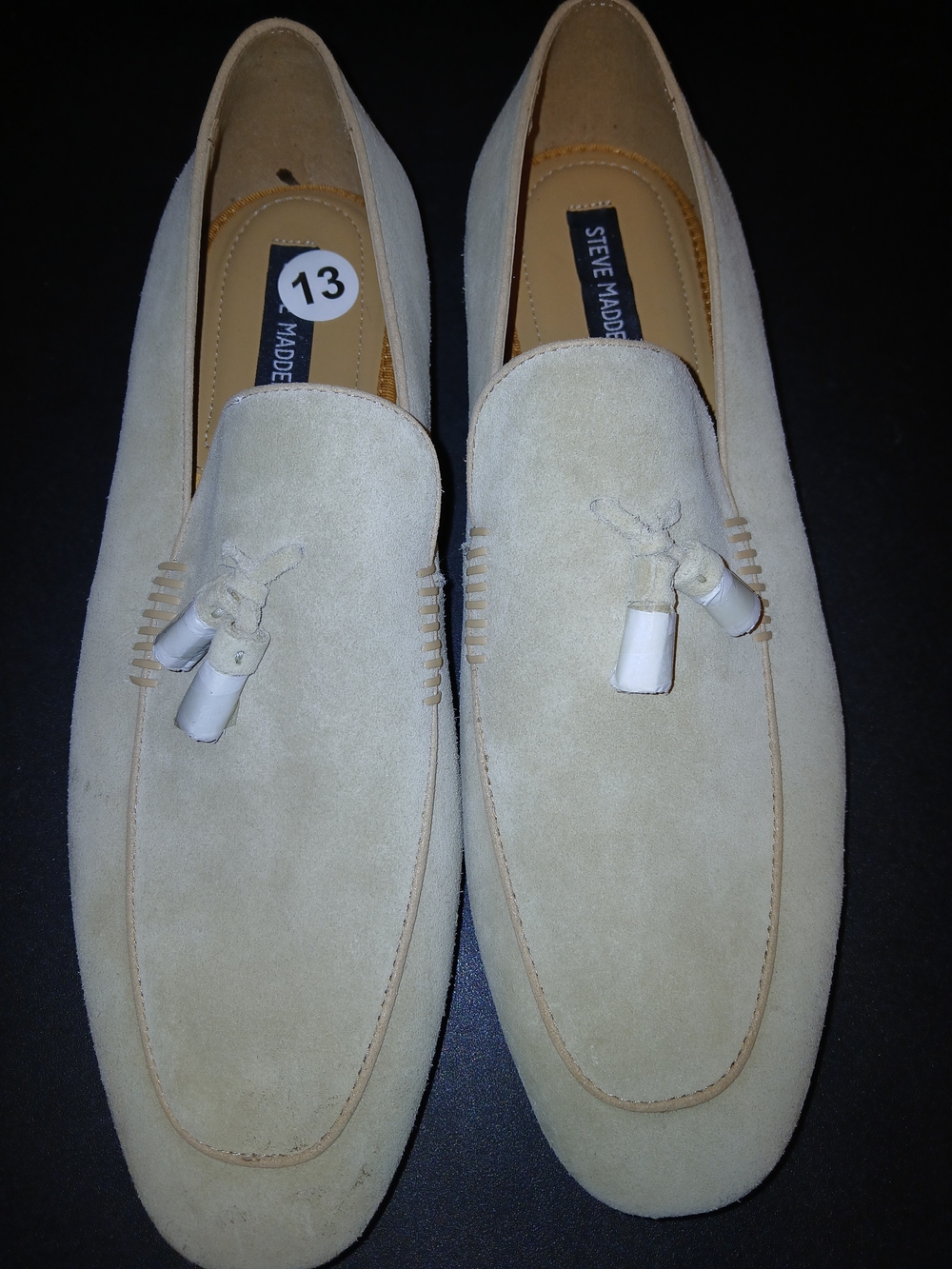 Steve Madden Cream Suede Tassel Loafers